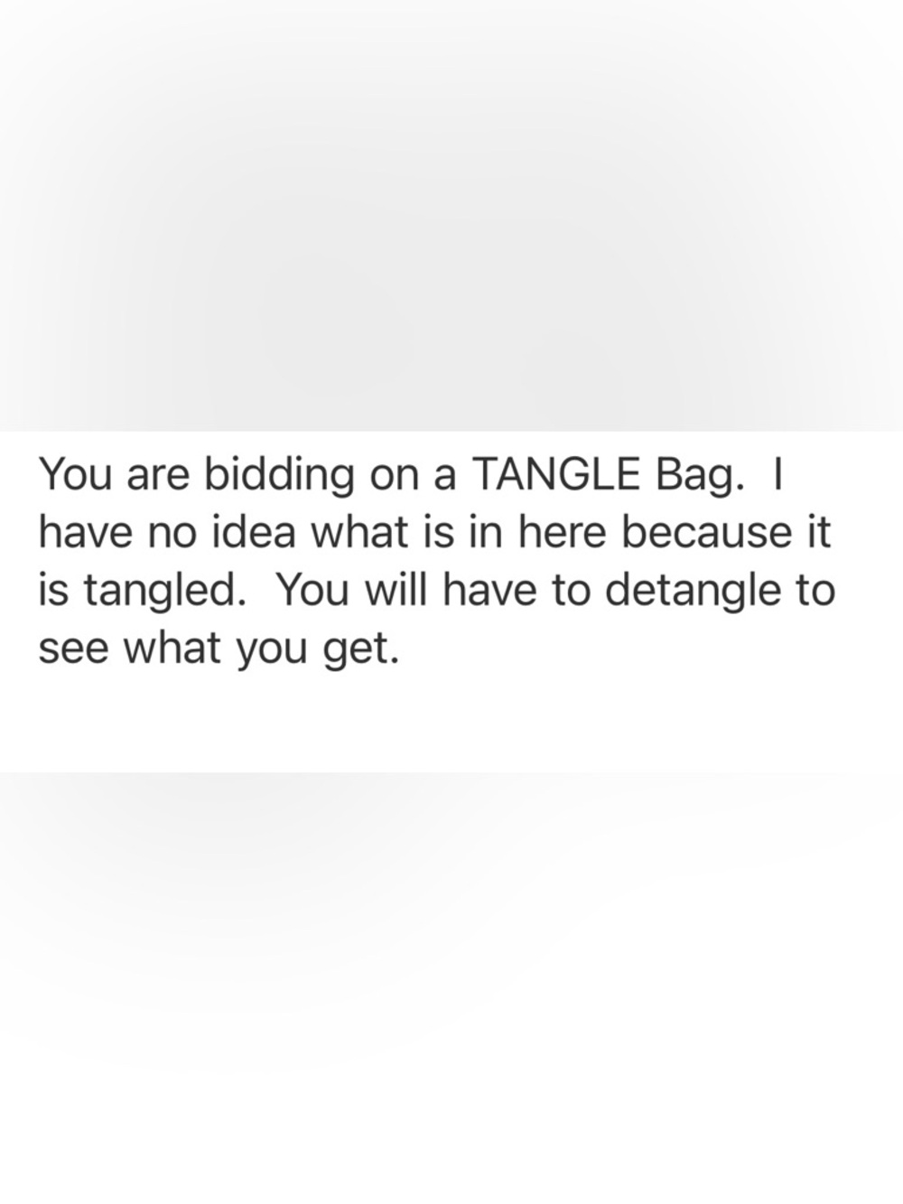 Clearance TANGLE Bag by Weight.  Buyer MUST READ BEFORE BIDDING PLS